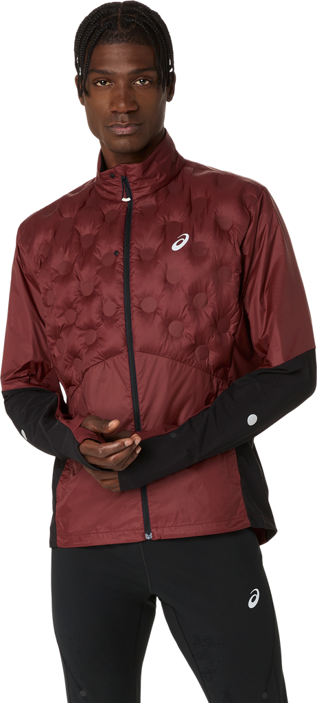 Marathon FINISHER ASICS Road Winter Jacket - Dark Red Planet