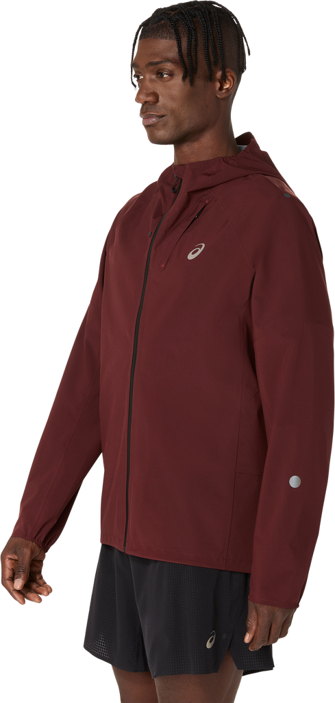 Marathon ASICS Metarun Waterproof Jacket - Dark Red Planet (Men's