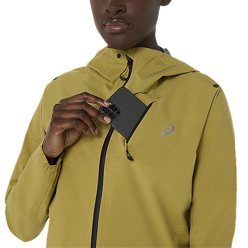 Marathon ASICS Metarun Waterproof Jacket - Lemongrass (Women's