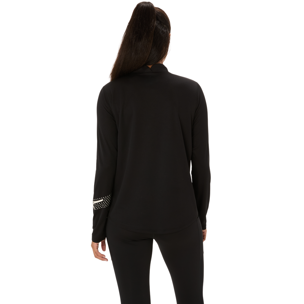 Marathon ASICS Icon 1/2 Zip LS Top - Black (Women's Sizing) – Twin