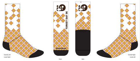 Turkey Day 5k Boco Gear Performance Crew Sock