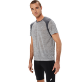 Marathon ASICS Road Short Sleeve Top - Piedmont Grey/Dark Grey (Men's Sizing)