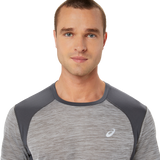 Marathon ASICS Road Short Sleeve Top - Piedmont Grey/Dark Grey (Men's Sizing)
