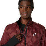 Marathon FINISHER ASICS Road Winter Jacket - Dark Red Planet (Men's Sizing)