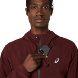 Marathon ASICS Metarun Waterproof Jacket - Dark Red Planet (Men's Sizing)
