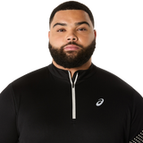 10 Mile ASICS Icon LS 1/2 Zip - Black (Men's Sizing)