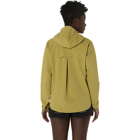 Marathon ASICS Metarun Waterproof Jacket - Lemongrass (Women's Marathon ASICS Metarun Waterproof Jacket - Lemongrass (Women's