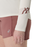 10 Mile ASICS Icon 1/2 Zip Long Sleeve Top - Cream (Women's Sizing)