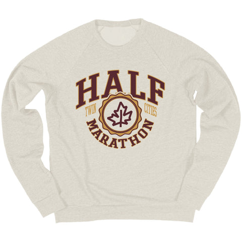 Half Marathon Tri-blend Fleece Crew - Oatmeal