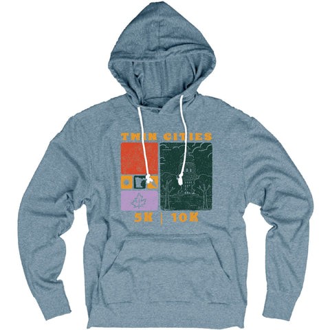 5K / 10K Tri-blend Hooded Tee - Glacier