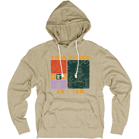 5K / 10K Tri-blend Hooded Tee - Sand