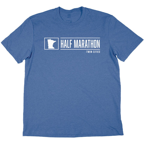 Half Marathon Recycled Tee - Heather Blue