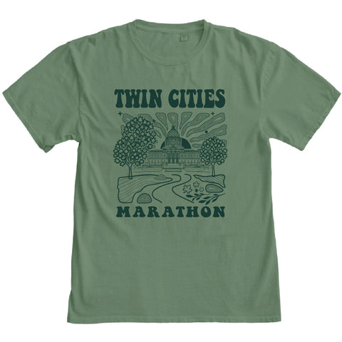 Marathon Dyed Ringspun Tee - Agave