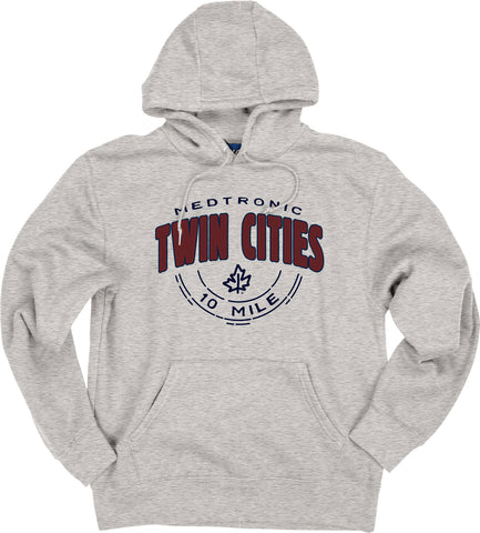 10 Mile Fleece Hoodie - Heather Grey (Unisex Sizing)