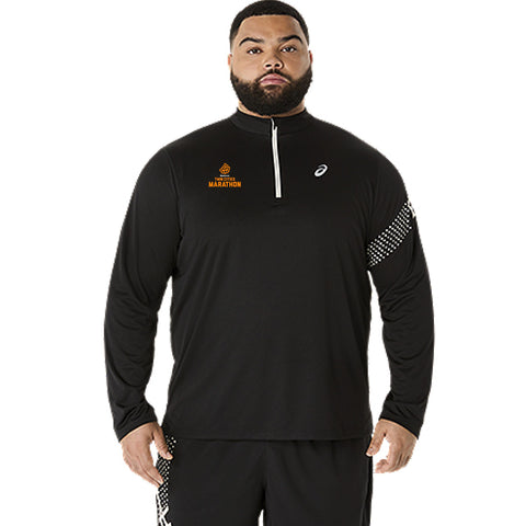 Marathon ASICS Icon LS 1/2 Zip - Black (Men's Sizing)