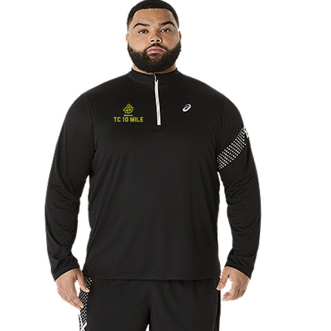 10 Mile ASICS Icon LS 1/2 Zip - Black (Men's Sizing)