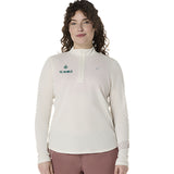 10 Mile ASICS Icon 1/2 Zip Long Sleeve Top - Cream (Women's Sizing)