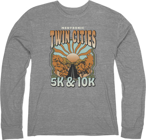 5k & 10k Tri-Blend Long Sleeve - Heather (Unisex Sizing)