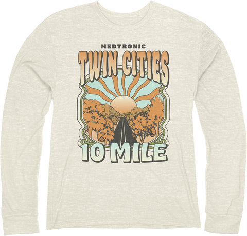 10-Mile Tri-Blend Long Sleeve - Oatmeal (Unisex Sizing)