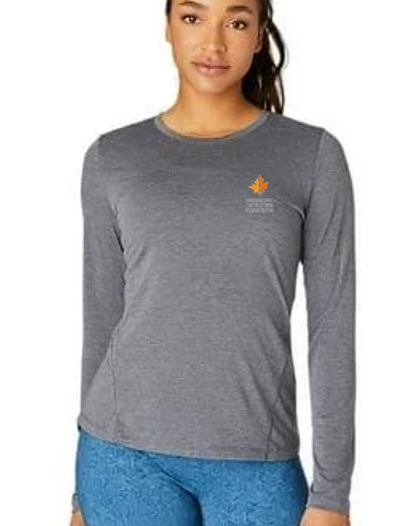 Asics Marathon W Long Sleeve Warm Up Top - Heather Gray (Women's Sizing)