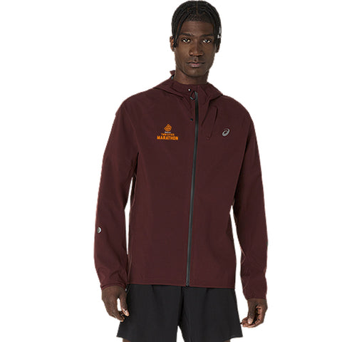 Marathon ASICS Metarun Waterproof Jacket - Dark Red Planet (Men's Sizing)