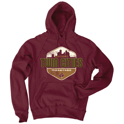 Marathon Sanded Hoodie - Maroon (Unisex Sizing)