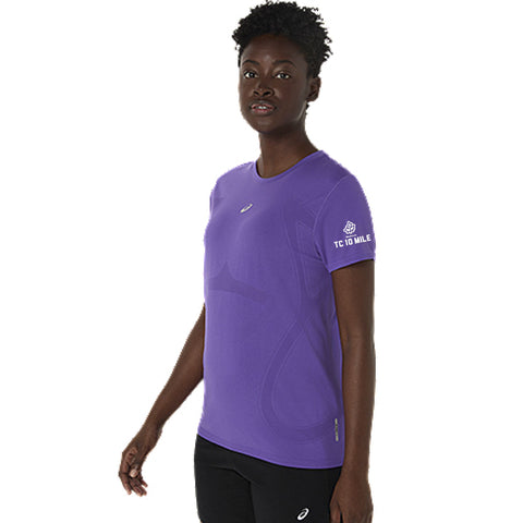 10 Mile ASICS Road Seamless SS Top - Edo Purple (Women's Sizing)