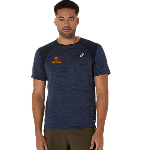 Marathon ASICS Road Short Sleeve Top - Midnight (Men's Sizing)