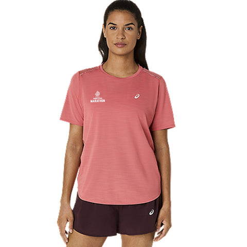 Marathon ASICS Road SS Top - Dark Pink Clay (Women's Sizing)