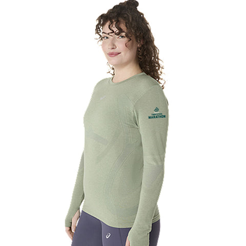 Marathon ASICS Road Seamless LS Top - Whisper Green (Women's Sizing)