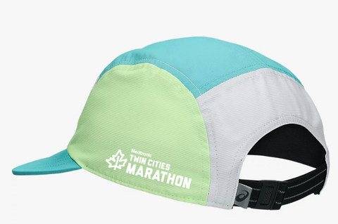 ASICS Performance Run 5 Panel Cap - Energy Aqua/White