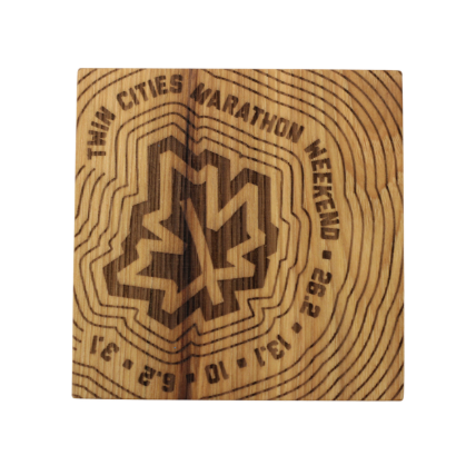 Marathon Weekend Wooden Coaster