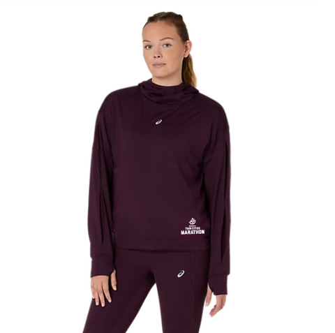 ASICS Marathon Nagino Run Winter Hoodie - Women's (Dark Aubergine)