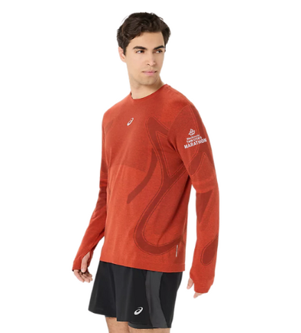 ASICS 2026 Marathon Road Seamless LS - Men's (Singed Red)