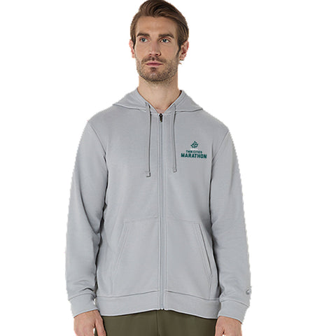 Marathon ASICS Sweat Full Zip Hoodie - Piedmont Grey Heather (Unisex Sizing)