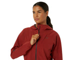 Asics Marathon MetaRun Waterproof Jacket - Deep Red (Women's Sizing)