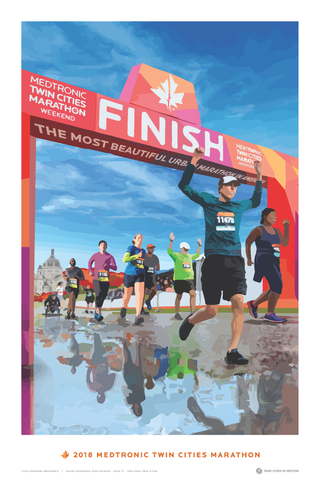 2018 Medtronic Twin Cities Marathon Weekend Poster