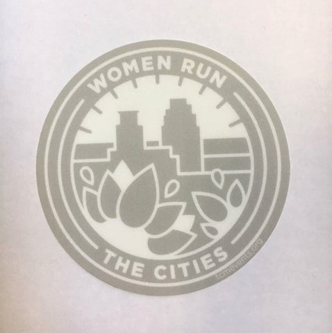 Women Run the Cities Sticker (Car-safe)
